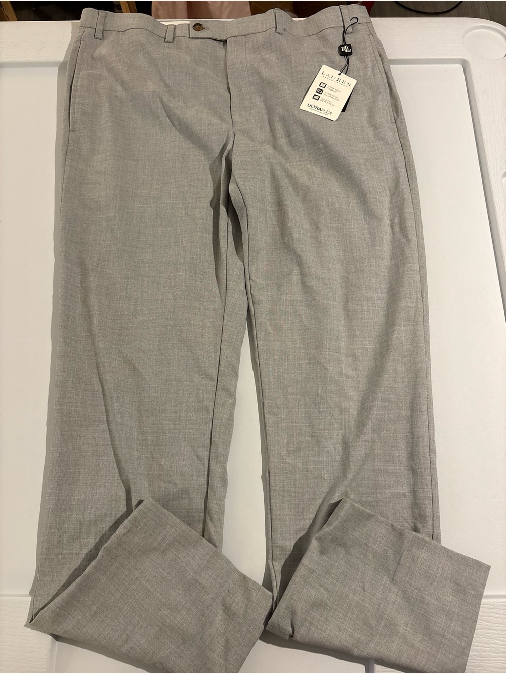 Lauren Ralph Lauren Men's Light Gray Dress Trousers